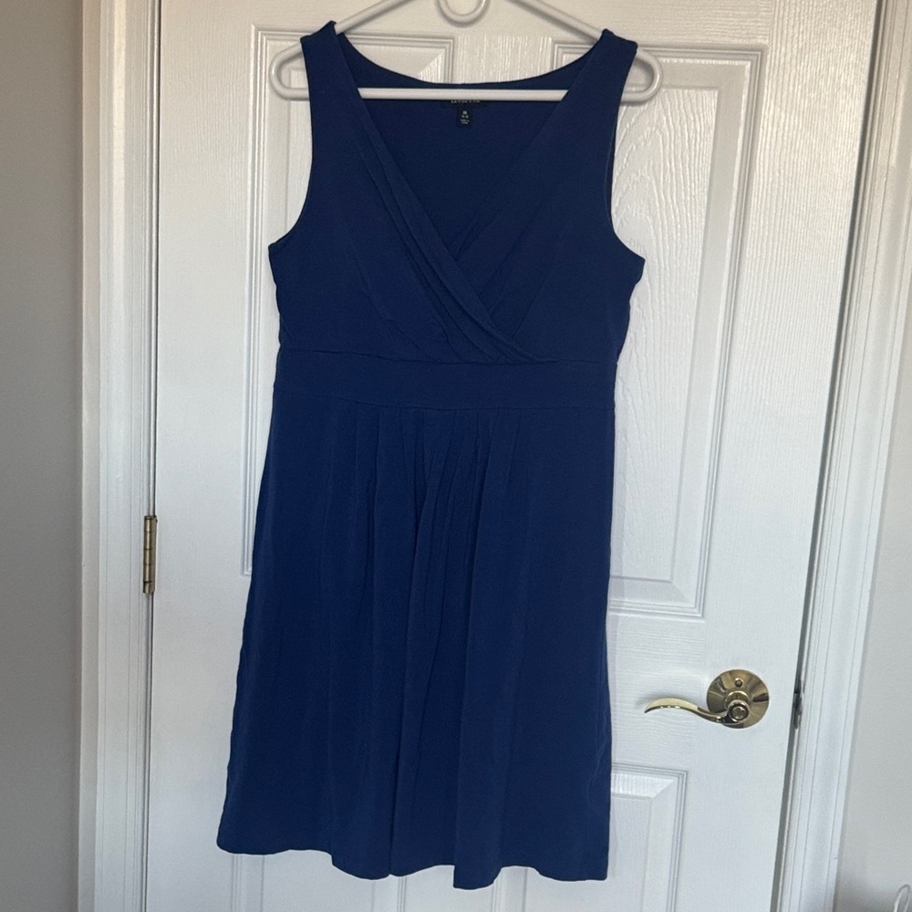 Lands' End Classic Navy Midi Dress